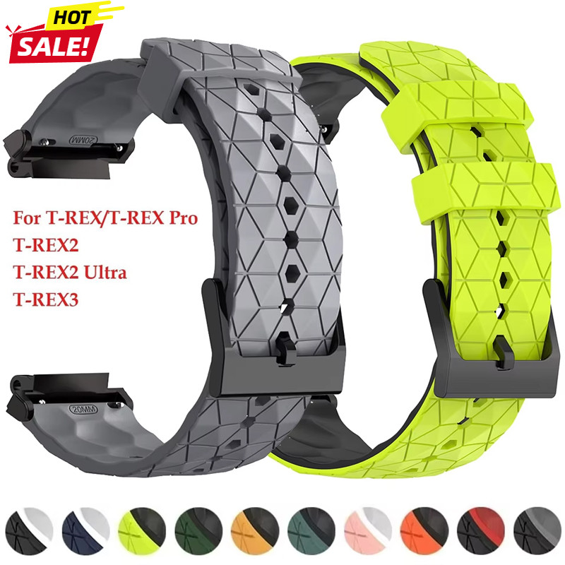 นุ่มกีฬานาฬิกาสําหรับ Amazfit T-Rex 3 2 Ultra สมาร์ทนาฬิกาซิลิโคนสร้อยข้อมือ Correa สําหรับ Amazfit T-Rex/T-Rex Pro เข็มขัดข้อมือ