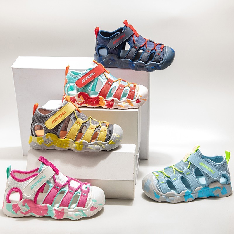 ชายหญิงรองเท้าแตะกีฬา 2025 ฤดูร้อนใหม่ Anti-slippery Soft Sole เด็กวัยหัดเดิน Beach & Trail รองเท้าแตะ Toes Capped กลางแจ้งเล่น