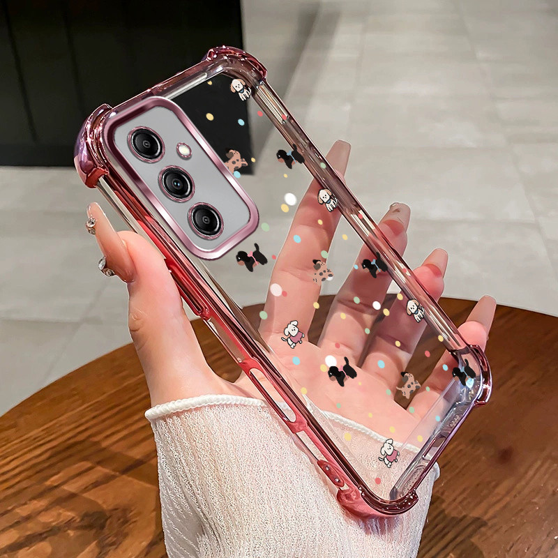 SAMSUNG สําหรับSamsung A15 A25 A55 5G TPUเคสโทรศัพท์2025 กันกระแทกการออกแบบใหม่น่ารักสุนัขSoftCase SZ14