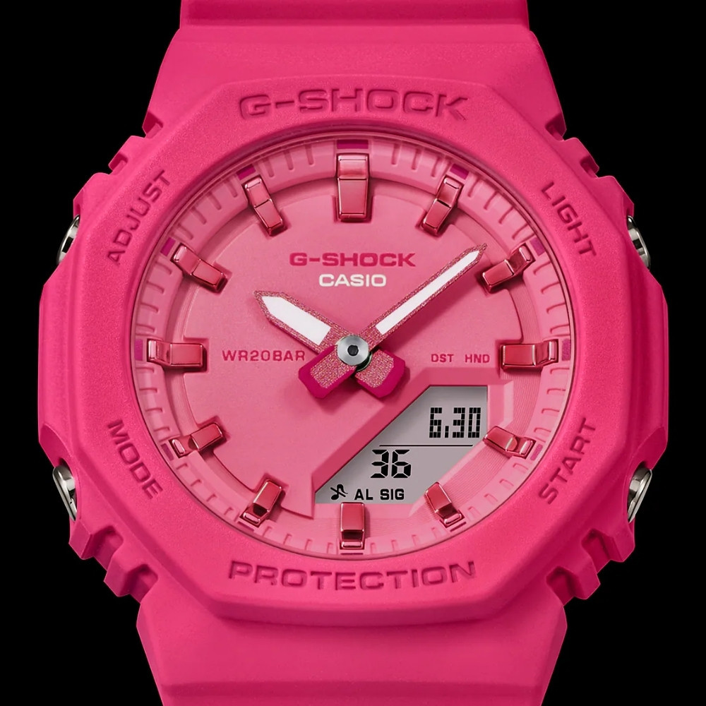 CASIO นาฬิกาข้อมือผู้หญิง G-SHOCK รุ่น GMA-P2100PP-4ADR สายเรซิ่น สีชมพู
