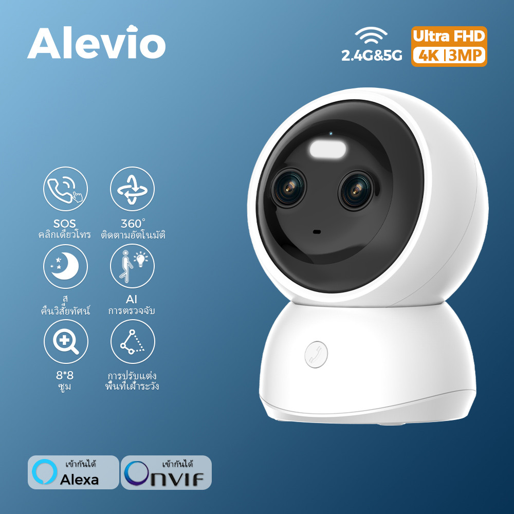 กล้องวงจร WIFI 4K CCTV Indoor Security Camera IP SOS โทร กลางคืนสี 360 กล้องมือถือ 2 เลนส์ กล้องเด็ก