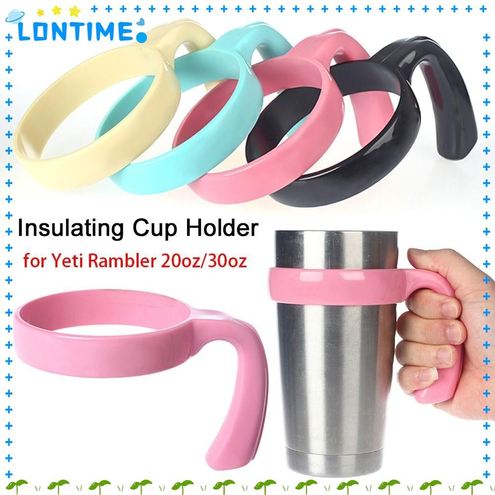 LONTIME 1 ชิ้นที่วางขวดน้ํา, 6 สีขวดอุปกรณ์เสริม Tumbler ถ้วยจับ,ทนทาน Drinkware แบบพกพาแก้วฐานถ้วยเครื่องดื่ม Rack สําหรับ Yetti Rambller 20 ออนซ์/30Oz