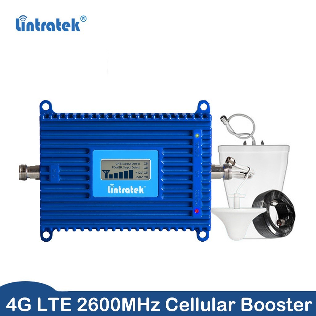 Lintratek 4G LTE 2600MHz กําไรสูงโทรศัพท์มือถือสัญญาณ Booster Band5 Band3 Band7 สัญญาณ Repeater เครื