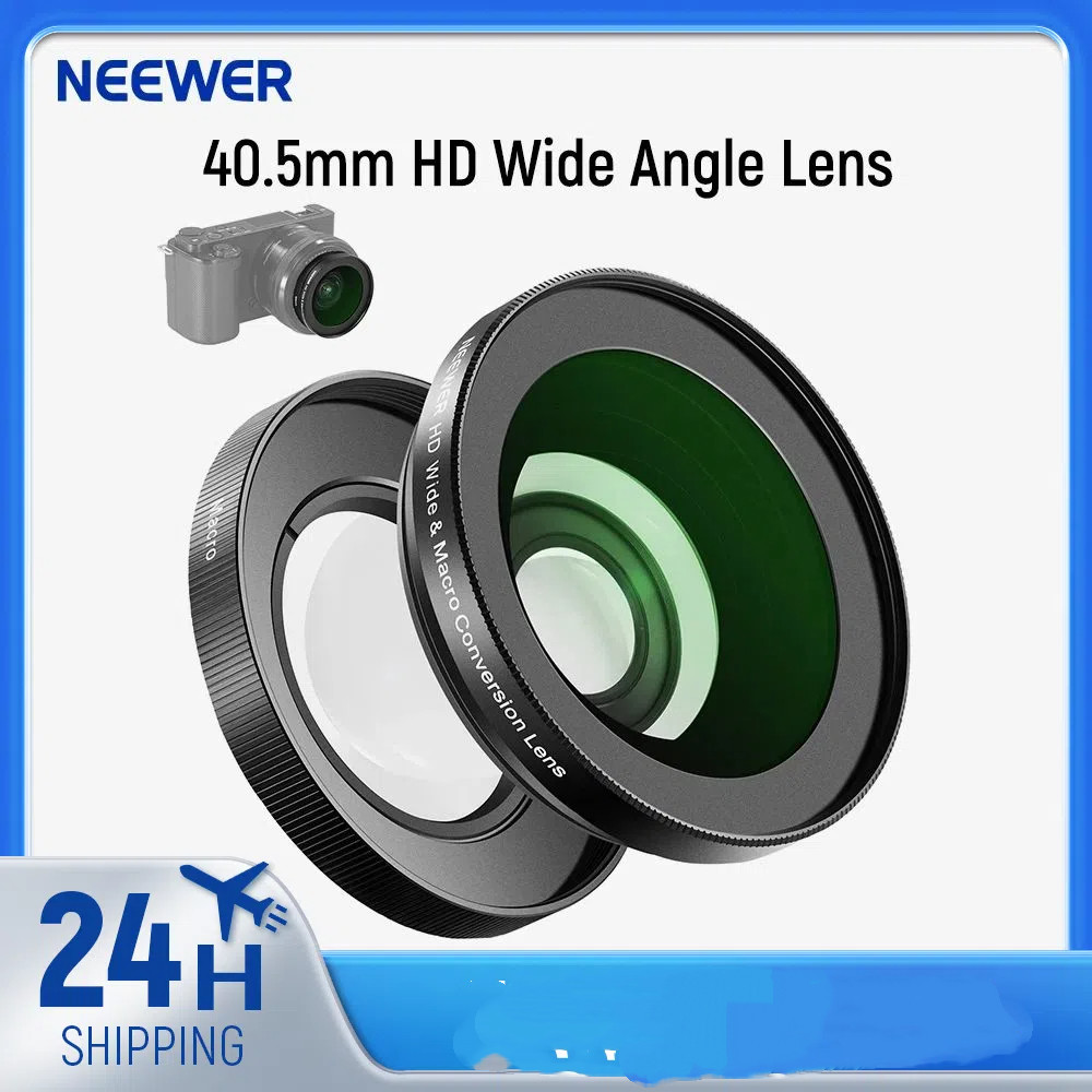 NEEWER 40.5 มม.HD เลนส์มุมกว้างสําหรับ Sony ZV-1F ZV-E10 A5000 A6000,2 ใน 1 18 มม.มุมกว้าง & 10x อะแ