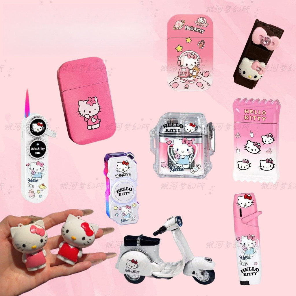 [Lighter]ไฟแช็กการ์ตูนซานริโอซีรีส์ Hello Kitty สีชมพู สำหรับผู้หญิง