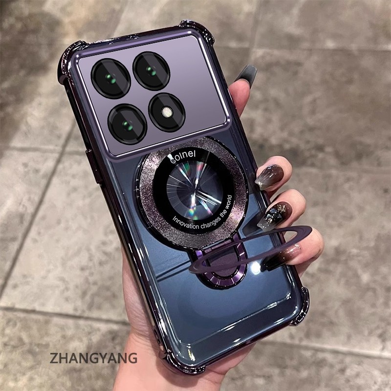 สําหรับ POCO X6 Pro 5G Clear กรณีหนาชุบซิลิโคน ShockProof เคสโทรศัพท์ CCCCA9