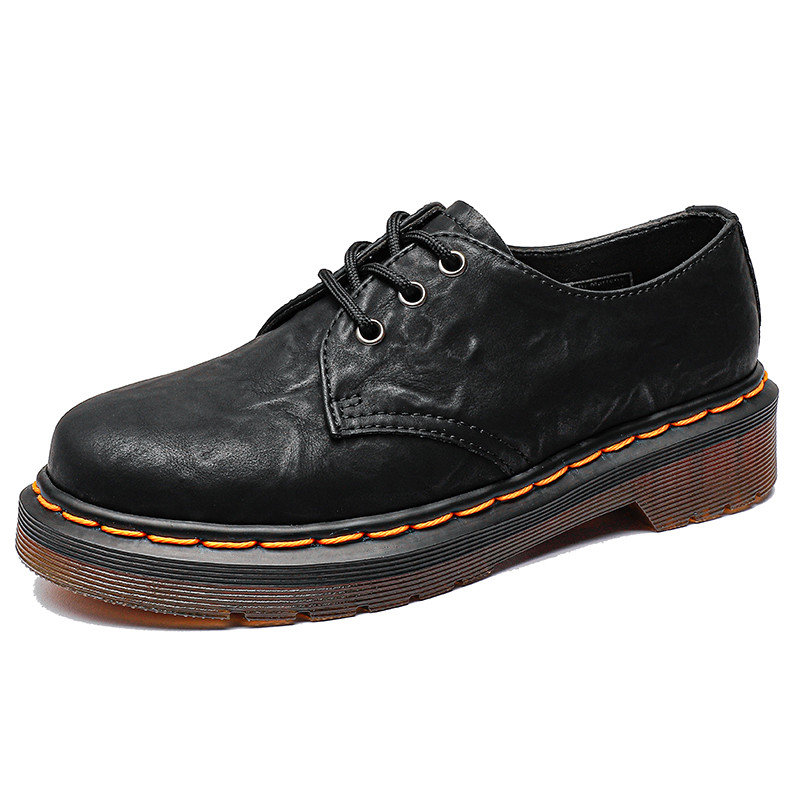 Dr.Martens 1461 Martin Shoes Mens Low Cut Cowhide นูน Martin Shoes