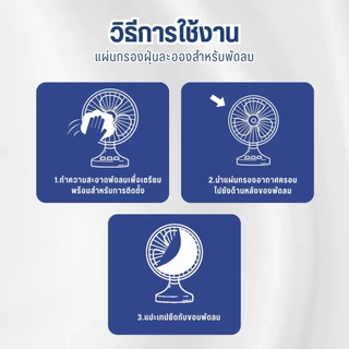 แผ่นกรองอากาศ สำหรับพัดลม กรองฝุ่น ฝุ่นละออง หรือละอองเกสร แผ่นกรองฝุ่น ใช้ได้กับพัดลมขนาด 14" 16" 18" ติดตั้งง่าย