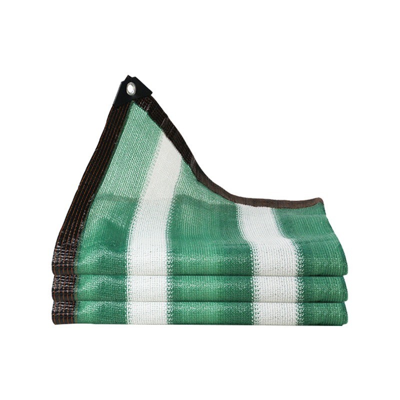 สแลนกรองแสง 95% ผ้าใบกันแดด แสลนบังแดด สแลนกันแดด สีเขียวขาว(มีตาไก่) ขนาด2x3/3X3/3X4/4X6เมตร - รูปที่ 7