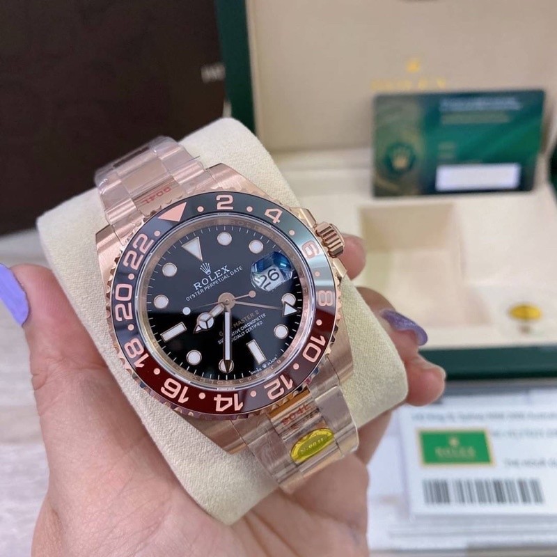 (สินค้าพร้อมส่ง) นาฬิกาข้อมือ Rolex GMT SWISS NOOB FACTORY ใส่สลับได้เลยครับ