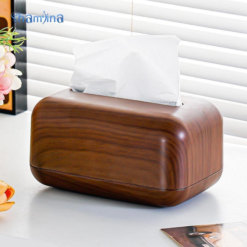[Shamjina] [แชมจินา] หน้า กล่องกระดาษทิชชูปกผ้าเช็ดปากออแกไนเซอร์สี่เหลี่ยม17.5x12x10เซนติเมตรอเนกประสงค์สําหรับห้องครัวอุปกรณ์เสริมรถยนต์ - รูปที่ 4