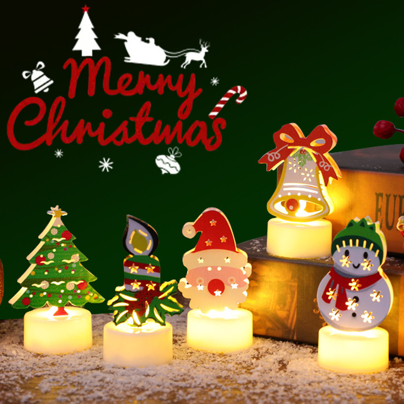 โคมไฟ LED แสงเทียน เทียนคริสต์มาส Christmas candles เทียนอิเล็กทรอนิกส์ ตกแต่งคริสต์มาส
