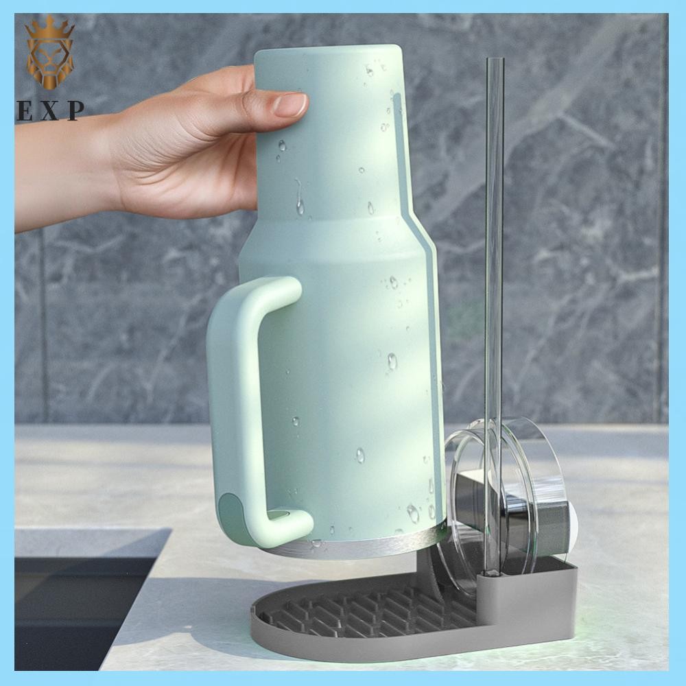 [explosion1.th] ซิลิโคนขวดราวตากผ้าลื่นขวดกีฬา Drainer Stand สําหรับ Stanley Cup