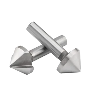 ดอกลบคม 90 องศา แชมเฟอร์ Chamfering tools 90° HSS สีเงิน 6.3 - 35 มิล ดอกแชมเฟอร์ ดอกลบมุม