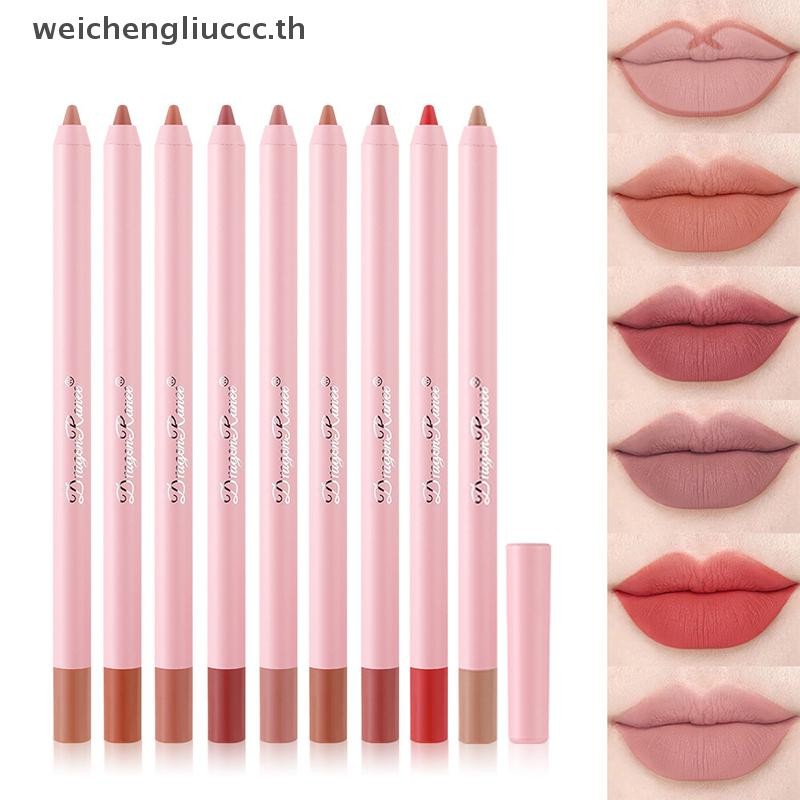 Th Matte Lip Liner ดินสอ Multicolor Waterproof Lip Contouring แต่งหน้า Lip Long Lasg Non- Cup เซ็กซี่ Lip เครื่องสําอาง BGH