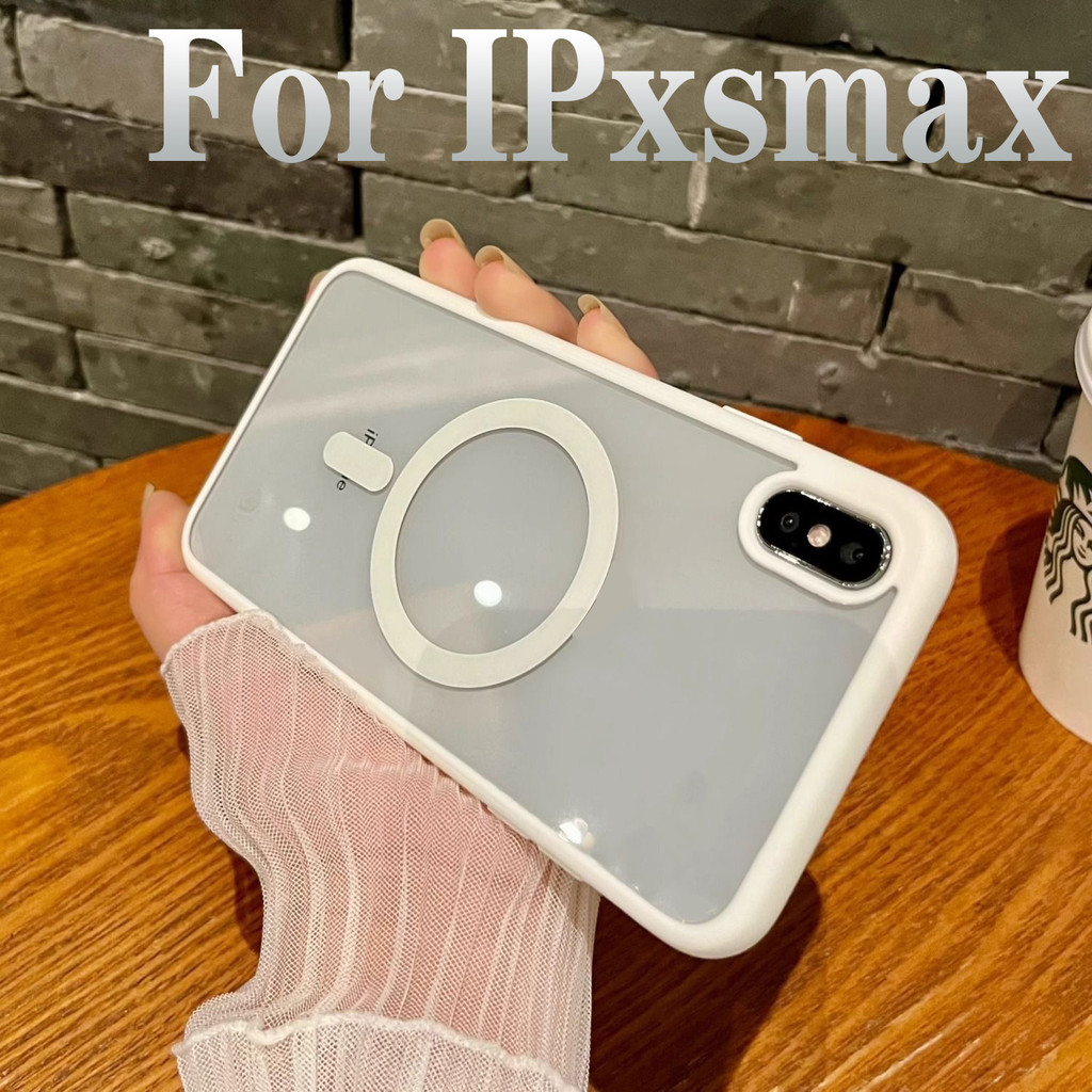 Macaron Clear Hard อะคริลิคแม่เหล็กสําหรับ IPhone 15 Pro Max 11 14 13 12 16 Pro Max X XS Max XR 8 7 Plus ป้องกันปกหลัง