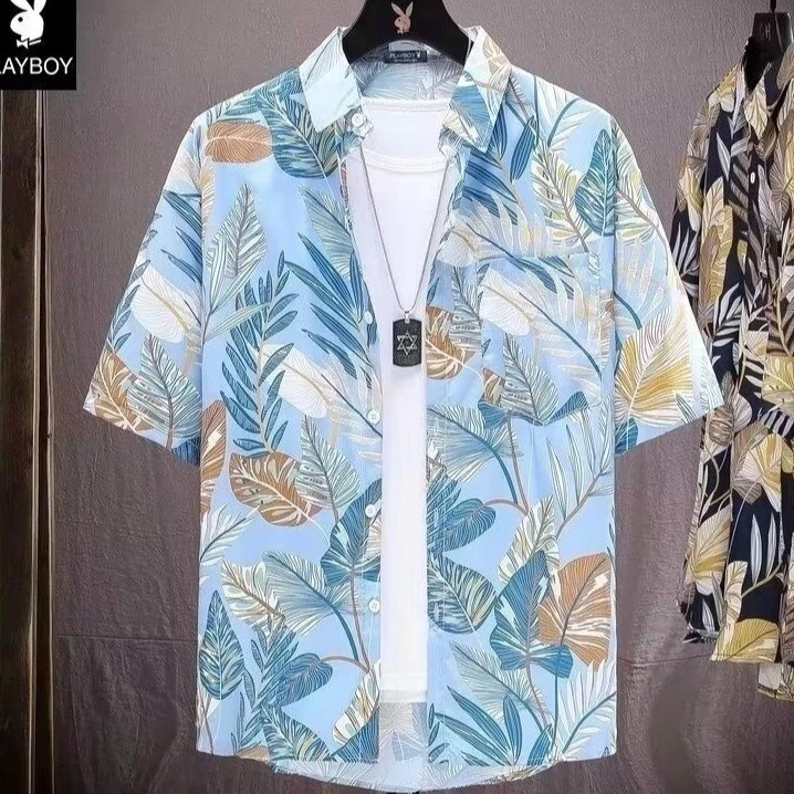 Hawaii Shirt เชิ้ตลายดอก แขนสั้น ทรงหลวม สไตล์เรโทร thumbnail 4