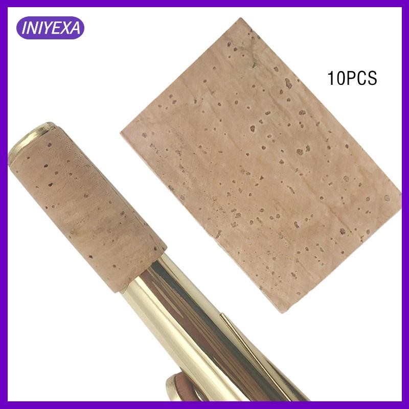 [Iniyexa] แผ่นไม้ก๊อกคอ 10 ชิ้น, อุปกรณ์เสริมเครื่องมือไม้ก๊อกแซ็กโซโฟน, Sax Joint Cork