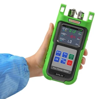 Kpn-35 PON Optical Power Meter Komshine 0.1 dB ความละเอียด 1490nm 1550nm 1310nm สําหรับการทดสอบเครือข่าย PON