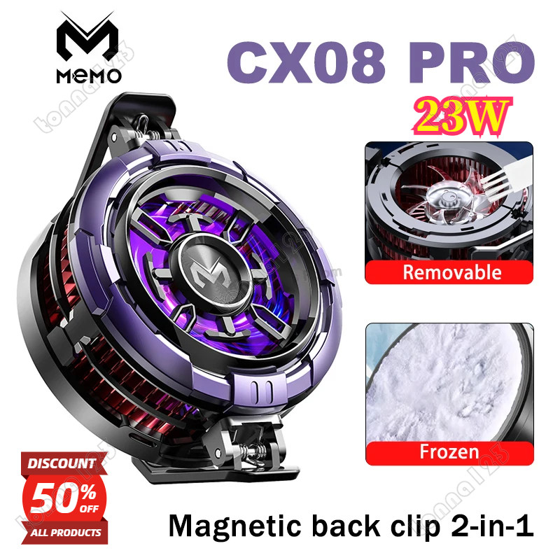 Memo CX08 Pro 23W โทรศัพท์มือถือ Semiconductor Magnetic/Back-clip Frozen PUBG เกม Cooler สําหรับ IOS