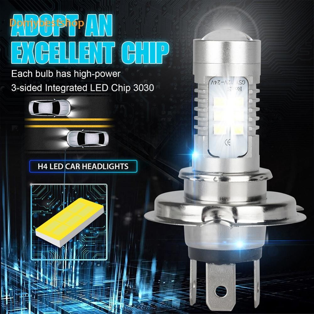 H4 9003 HB2 หลอดไฟรถยนต์ 6000K 220W 12V ไฟ LED ขับรถอลูมิเนียม 15000LM [Domybestshop.th]