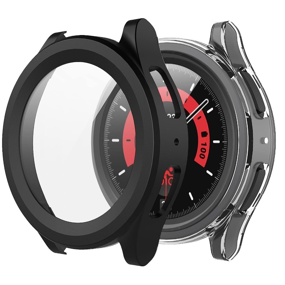 ป้องกันกรณีสําหรับ Samsung Galaxy watch 5 Pro 45 มม.กรณีป้องกันหน้าจอ PC กันชนกระจกนิรภัย Galaxy watch 5 Pro