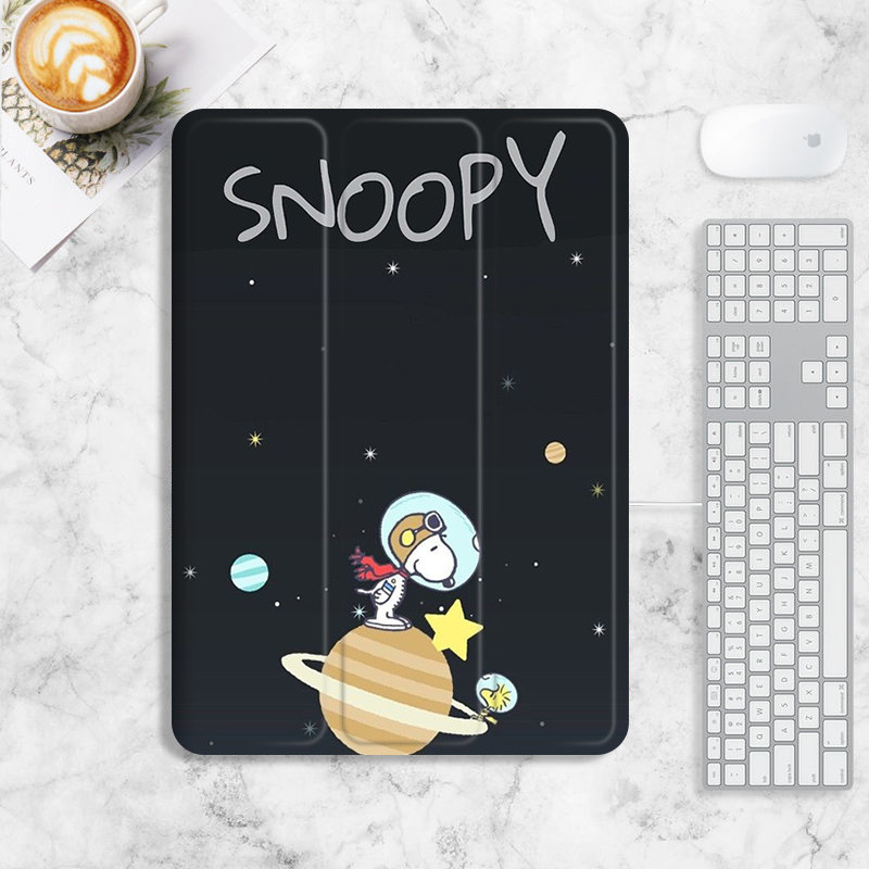 เคสนักบินอวกาศ Snoopy iPad air4/5/6 10.2 gen7/8/9 mini4/5/6/7 เคส iPad 2022 pro11 pro12.9 pro13 2024 gen10 cover