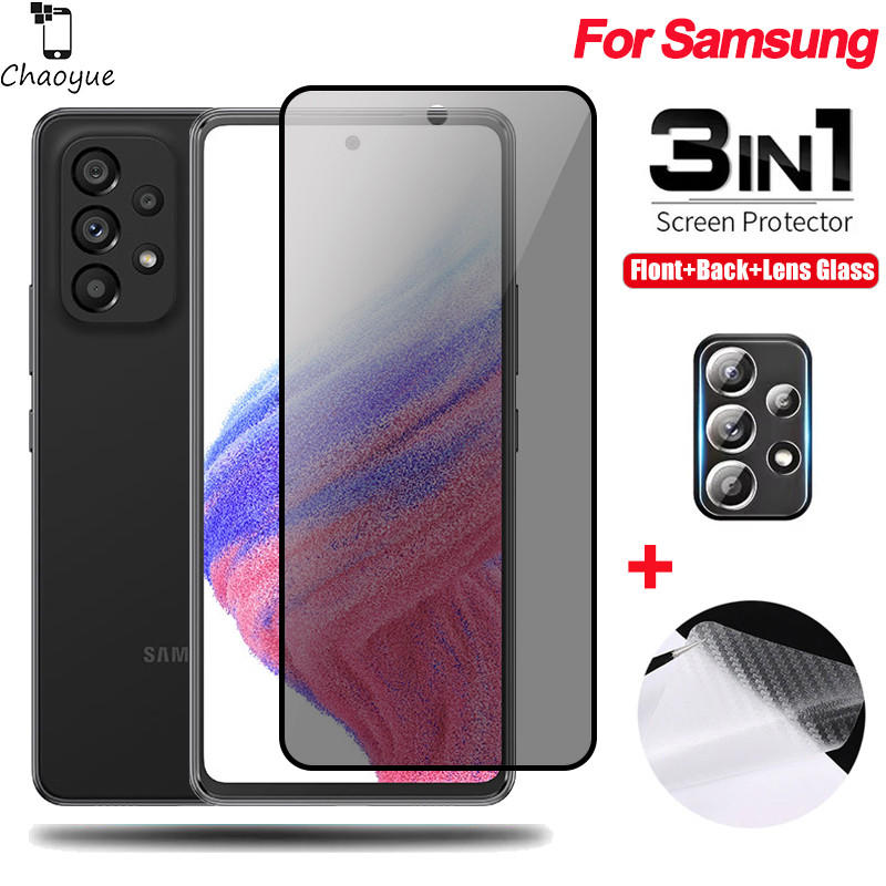 ฟิล์มกระจก เต็มจอ สำหรับ กันมองกันเสือก 9H รุ่น Samsung ss Galaxy A73 A53 A33 A23 A13 A03 A03s A72 A