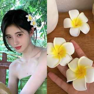 Beach Seaside Plumeria กิ๊บติดผมหญิงเกาหลีแฟชั่นคลิปด้านข้าง…