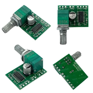 PAM8403 โมดูลขยายเสียง แบบสเตอริโอ 2x3W PAM8403 Power Amplifier Module D-Class with switch potentiometer Digital Ampl...