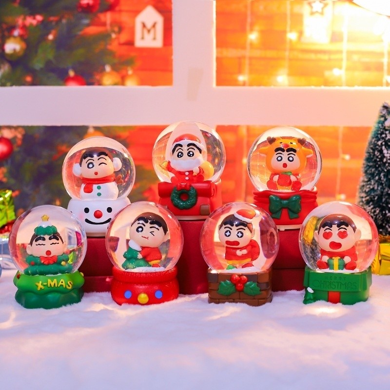 ใหม่ขายร้อนคริสต์มาส Xiaoxing Wish Merry Christmas 80 # Crystal Ball Blind Box Bright and Bright Home Decoration