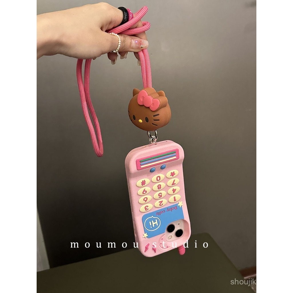สามมิติระเบิดบิ๊กบราเดอร์ iphone14เคสมือถือ Apple 13PROMAX 12เชือกเส้นเล็ก Hello Kitty 11 lzgs มูลค่าสูง