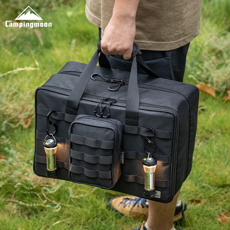 Campingmoon BK-46 กระเป๋าเก็บอุปกรณ์ IGT ความจุใหญ่ ใช้วัสดุทนทานกันสกปรก ออกแบบช่องจัดเก็บเป็นสัดส่วน ใช้งานในกิจกรรมกลางแจ้งหลายประเภท จัดเก็บอุปกรณ์แคมป์ปิ้งเป็นระเบียบ