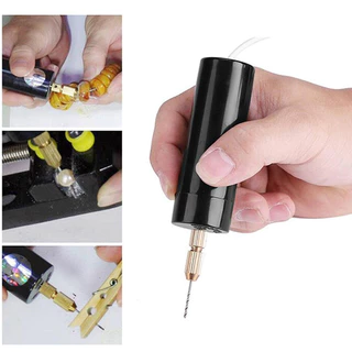 สว่านไฟฟ้าขนาดเล็กพกพาขนาดเล็กสว่านมือถือ Micro USB พร้อม 3pc Bits DC 5V สว่านสว่านไฟฟ้าขนาดเล็กสว