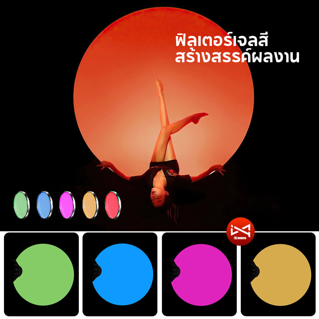 Optical Snoot Projection Lens ทำแสงเงาได้ 35แบบ เจลสี 5สี โฟกัสได้ Bowen Mount อุปกรณ์เสริมไฟสตูดิโอ