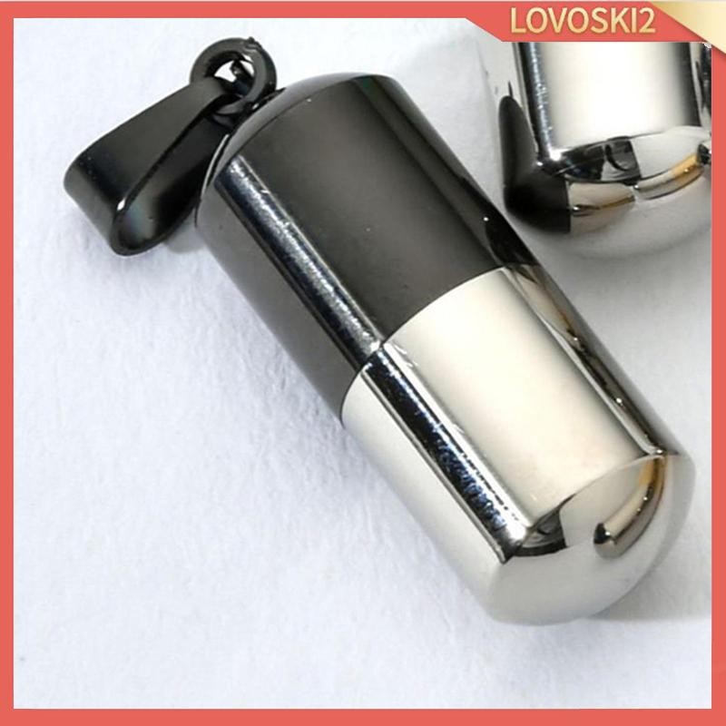 [Lovoski2] สร้อยคอ Vial, สร้อยคอ Urn สแตนเลสสําหรับสร้อยคอ Tube Vial, เครื่องประดับศพสําหรับผม