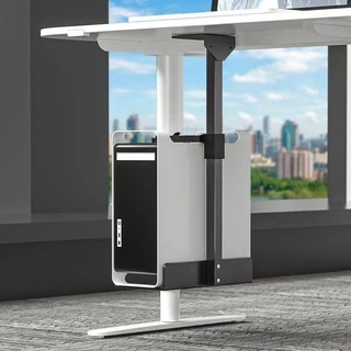 Tar Universal PC ผู้ถือใต้โต๊ะผนังด้านข้าง CPU Stand Lift ปรับคอมพิวเตอร์เมนเฟรมแขวนโฮสต์กล่องขาตั้ง Rack