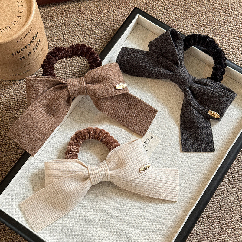 Bow High Elasticity Hair Tie แฟชั่น Scrunchie