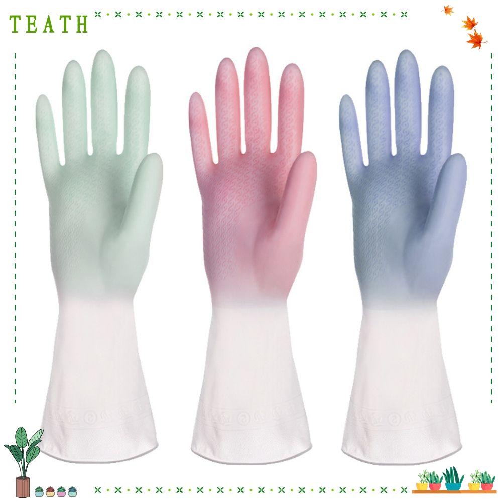 ชาธ ถุงมือล้างจานซักผ้าเสื้อผ้าทําความสะอาดห้องครัวกันน้ํา