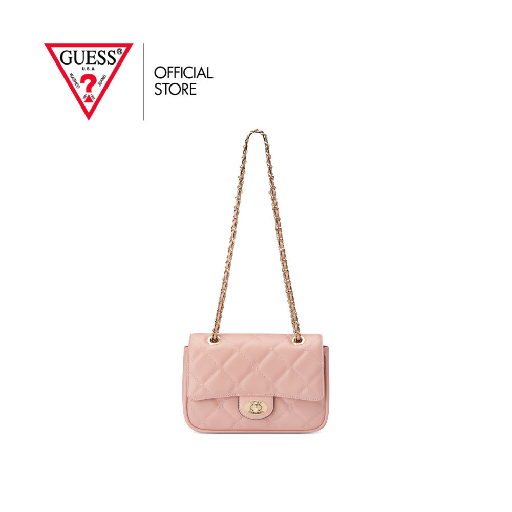 GUESS กระเป๋า รุ่น LG928676 GREENBERRY MINI CROSSBODY FLAP สีชมพู