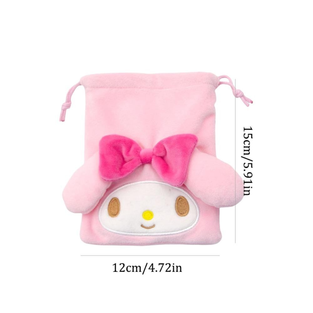 Seventhalf กระเป๋าหูรูด My Melody, สไตล์ญี่ปุ่น Kawaii Hangyodon กระเป๋าเก็บ, น่ารัก Cogimyun Kitty Cat Marumofubiyori Kuromi Drawstring Bag Camping