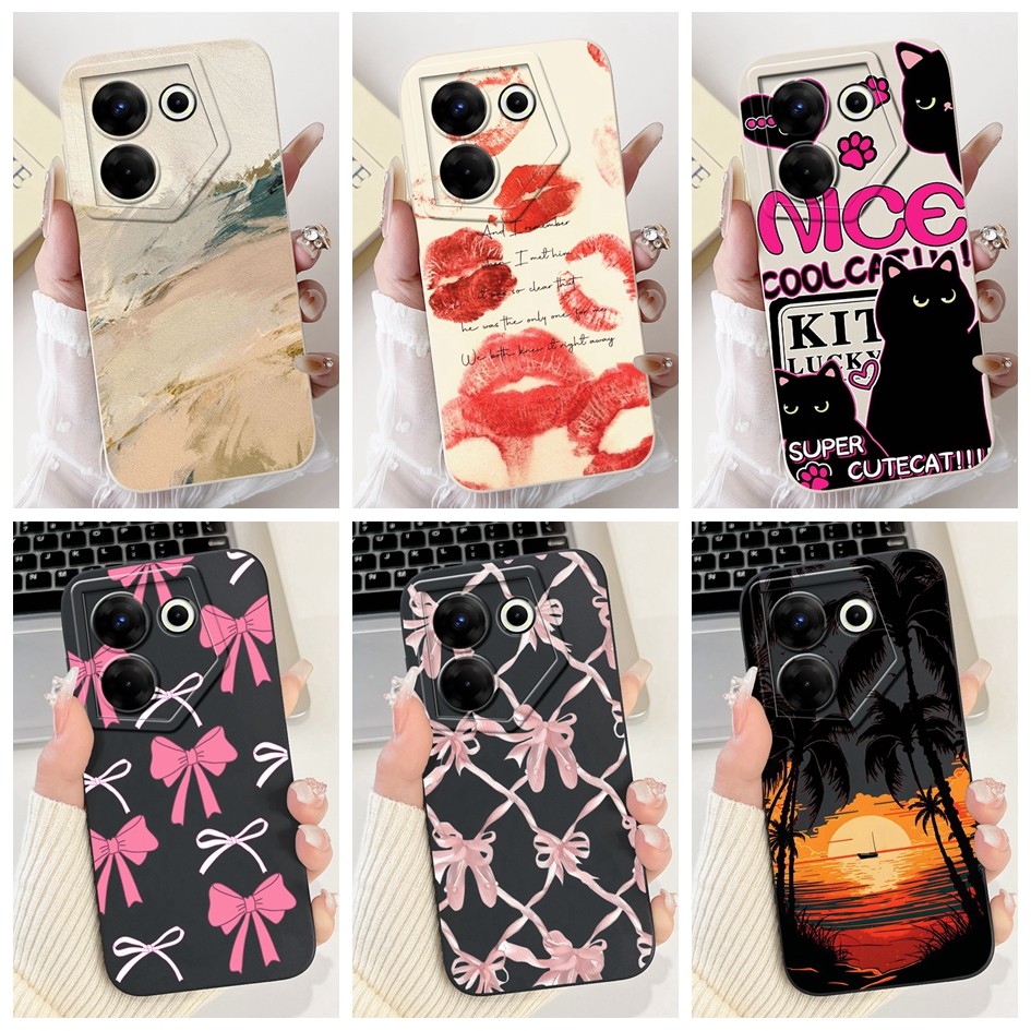 นุ่มสําหรับ Tecno Camon 20 CK6 CK6n / Camon 20 Pro 5G CK8n ปลอก Cool ทาสีเลนส์ฝาครอบป้องกันสําหรับ C