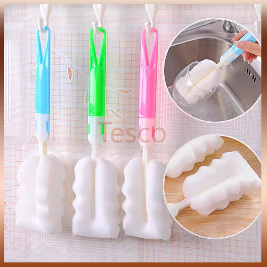 Tesco แปรงล้างขวดนม ที่ล้างแก้ว ล้างขวด ฟองน้ำล้างแก้ว เหมาะ ใช้ในครัว