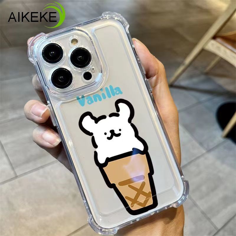 น่ารักการ์ตูนกรวยลูกสุนัขเคสโทรศัพท์สําหรับvivo IQOO 12 11s Neo 9 8 Pro Z9 Turbo Z9X Z8 Z8X Z7 7 SE X90 X80 X70 X60 X50 Pro Pro + X80 Liteปลอกป้องกันการล่มสลายโปร่งใส