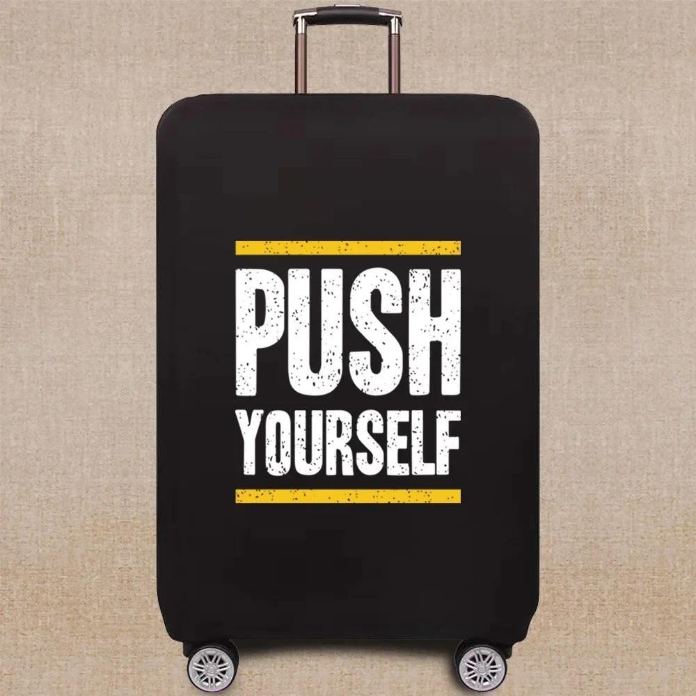 อุปกรณ์เสริมการเดินทาง กระเป๋าเดินทาง กระเป๋าเดินทาง ฝาครอบป้องกันฝุ่น 18-32 นิ้ว ปแบบวลี ซีรีส์ รถเข็น เคส ฝาครอบยางยืด - รูปที่ 3