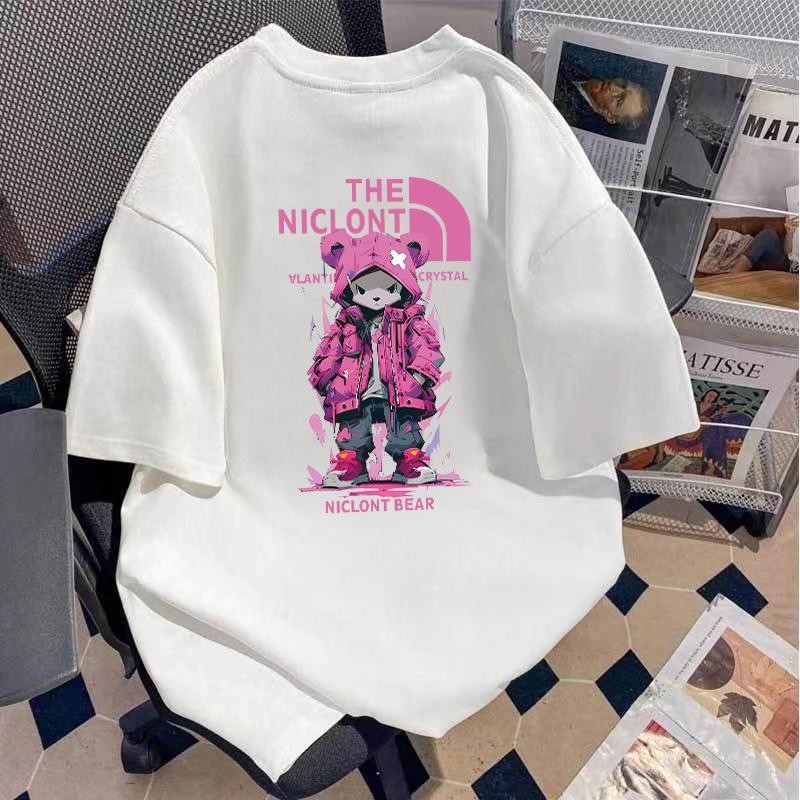 You-T พร้อมส่ง เสื้อยืดโอเวอร์ไซส์ เสื้อแขนสั้น สวมใส่สบาย พิมพ์ "THE NICLONT01" ไม่จำกัดเพศ ผ้านุ่ม สไตล์ถนน S-4XL