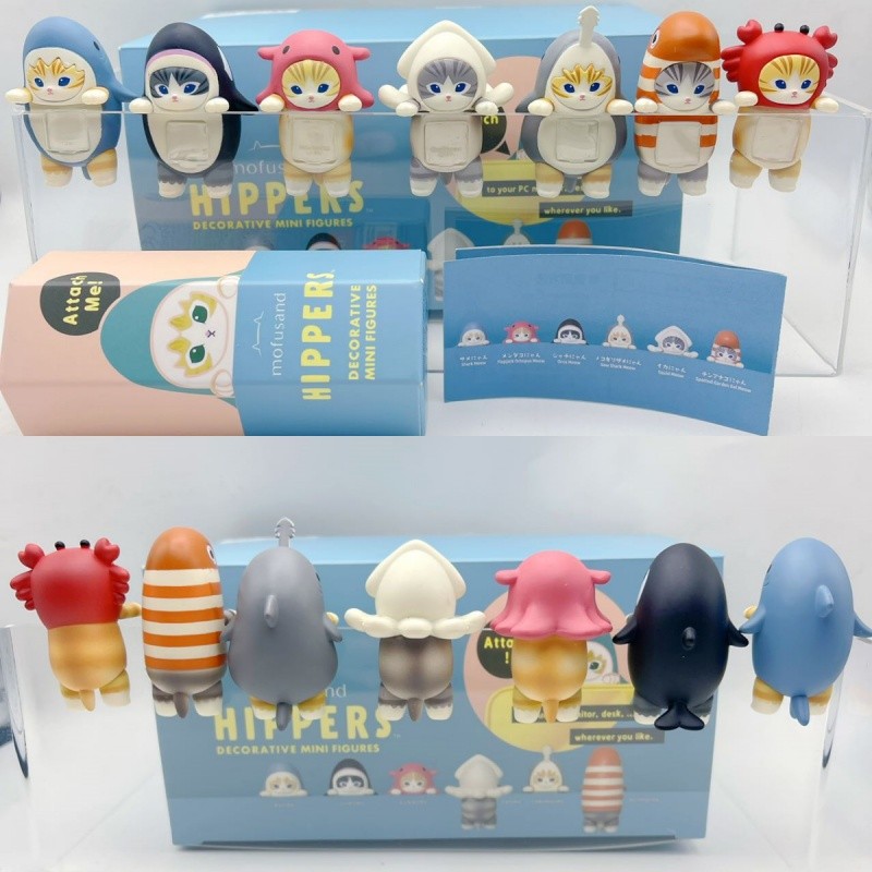 Angel Mofusand Hippers Phone Shark Cat Series ตกแต่งคอมพิวเตอร์ ของขวัญรูปแมวสุ่ม