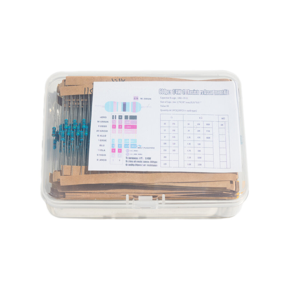 Resistor Pack ชุดรวมตัวต้านทาน 600 ตัว