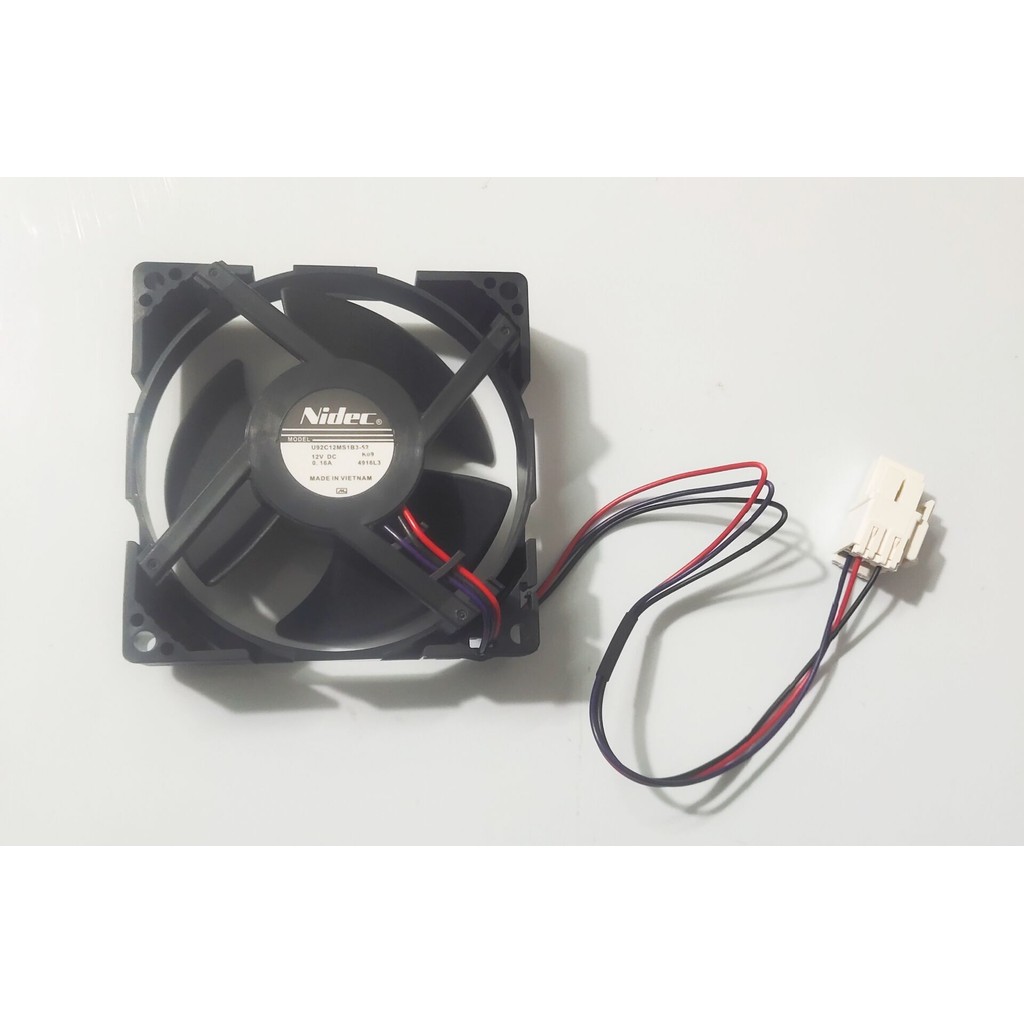 U92C12MS1B3-52 ตู้เย็นพัดลมระบายความร้อน Nidec 12V 0.16A 9 ซม.