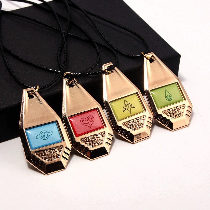 Anime Digimon Adventure Necklace Tag & Crest Digivice Pendant Luminous Necklace Digital Monster Collection Gift